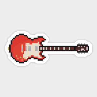 Pixel Red SG Guitar Sticker